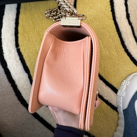 Chanel Boy Bag Small Chevron Caviar Like New - Picture 6 of 16